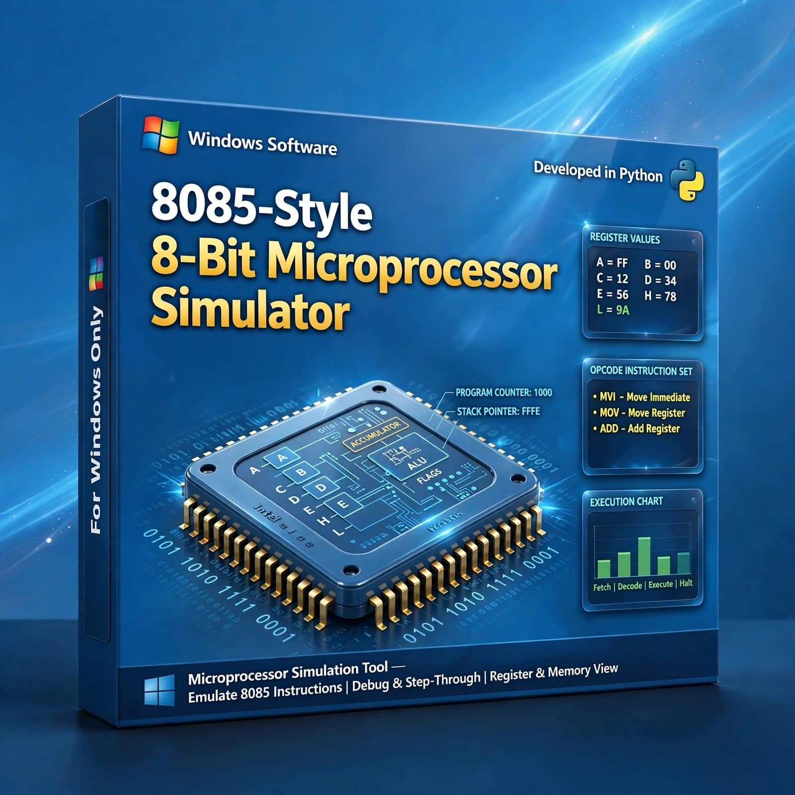 8085-style 8-bit microprocessor simulator 1 8085-style 8-bit microprocessor simulator