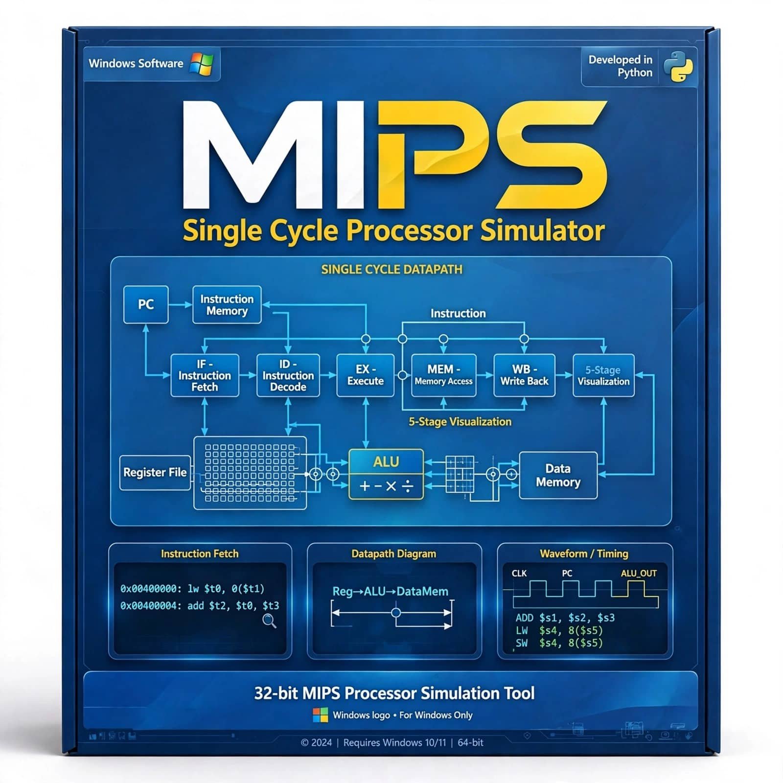 MIPS Single Cycle Processor Simulator